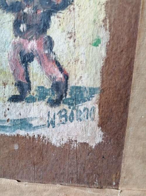 RARE VINTAGE OIL ON BOARD PAINTING SIGNED BY ARTIST SIZE 45cm x 34cm!!!
