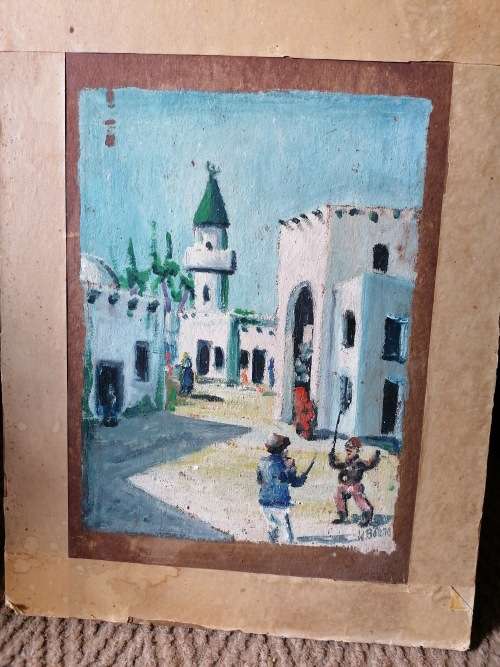 RARE VINTAGE OIL ON BOARD PAINTING SIGNED BY ARTIST SIZE 45cm x 34cm!!!
