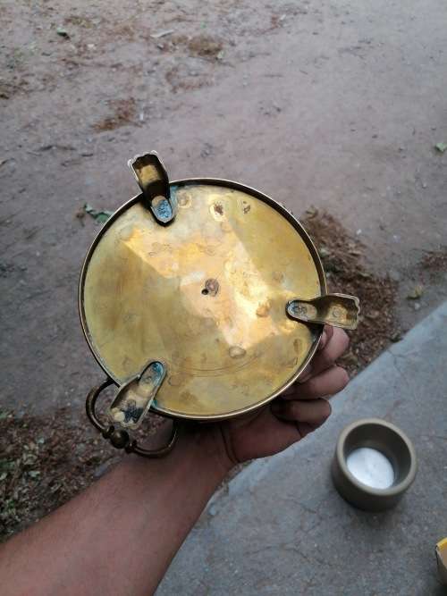 Cute brass pot with lion paws