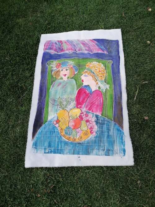 Unframed painting