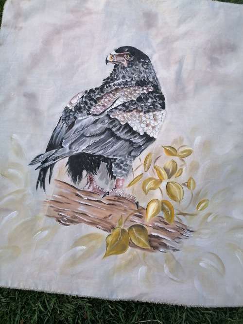 Unframed painting