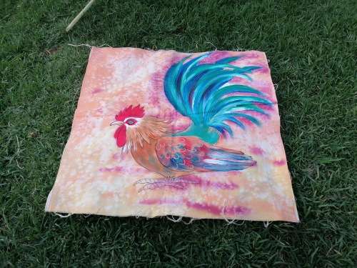 Unframed painting