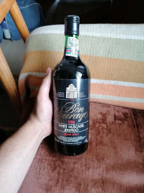 Bon courage 1986 vintage white muscadel jerepigo