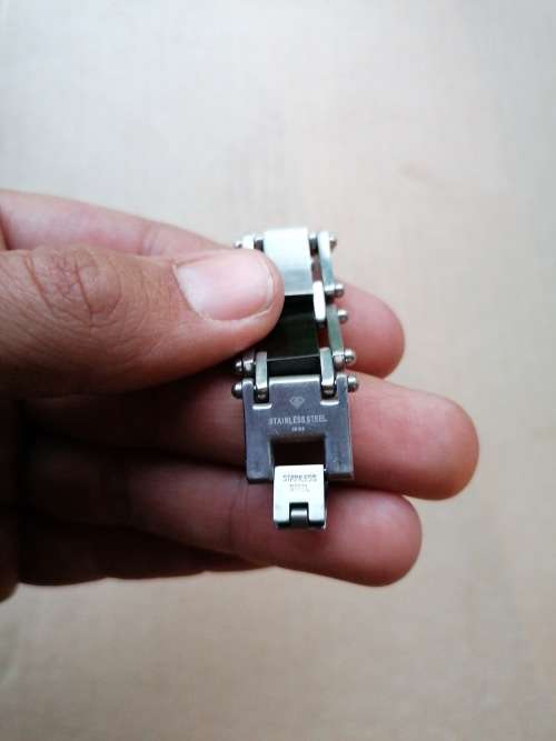 Men`s 1/4 CT. T.W. Diamond Two-Tone Stainless Steel Cross Bracelet