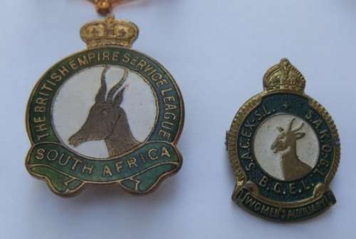 1934 South Africa British Empire Services League badges