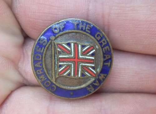 WWI COMRADES OF THE GREAT WAR BADGE
