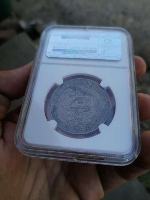 1894 ZAR 2 1/2 SHILLINGS GRADED XF 45 LOW MINTAGE