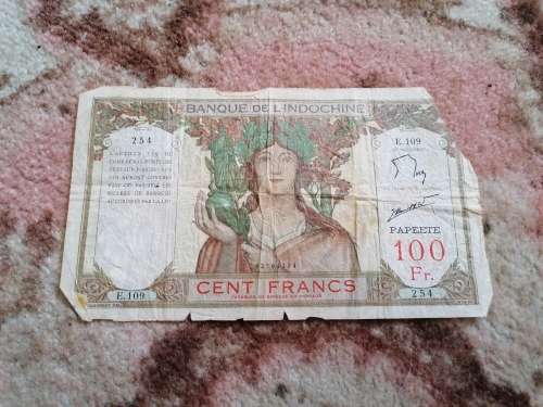 banque de l`indochine 100 francs