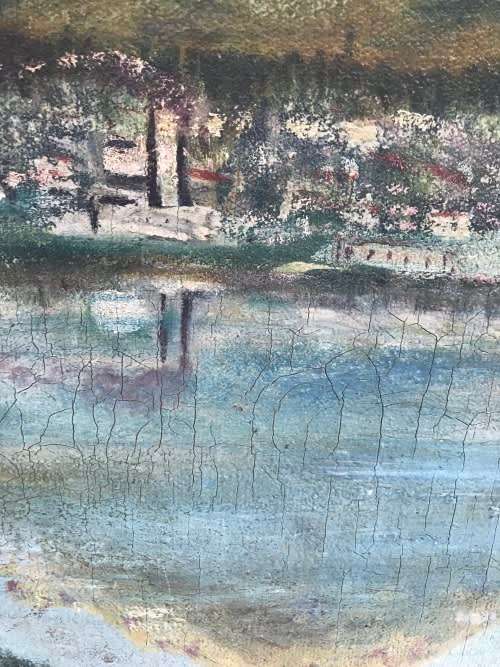 VINTAGE ORIGINAL OIL ON CANVAS SIGNED BY ARTIST MAX 1947 !!!!
