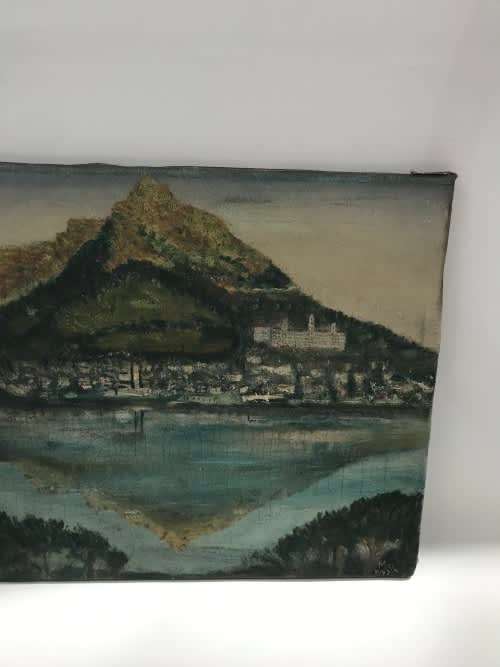 VINTAGE ORIGINAL OIL ON CANVAS SIGNED BY ARTIST MAX 1947 !!!!