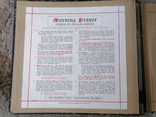 His masters voice morning prayer church of England service records