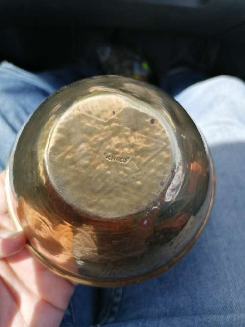 Vintage kinco brass small bowl. Small dent