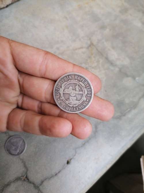 925 silver ZAR 2 SHILLINGS 1894 LOW MINTAGE 173 235
