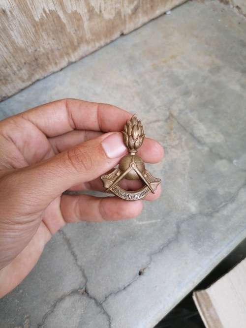 South Africa Army Genie Engineers Beret Badge Both Screws Intact