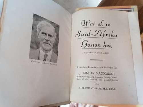 Wat Ek in Suid-Afrika Gesien Het, September en Oktober 1902.  Ramsay Macdonald, J. (Translated by J