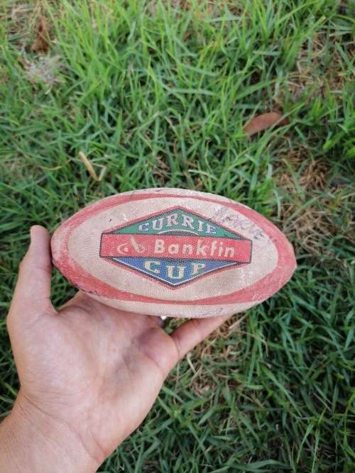 Small signed rugby ball