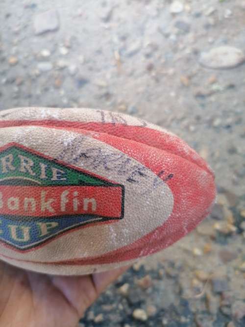 Small signed rugby ball