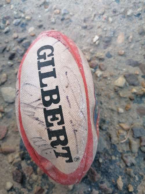 Small signed rugby ball