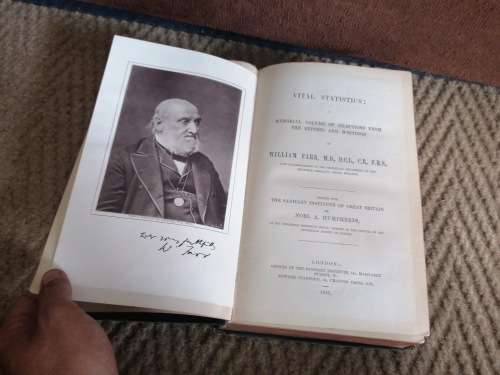 Vital Statistics A Memorial Volume of Selections From The Reports and Writings of  William Farr 1885