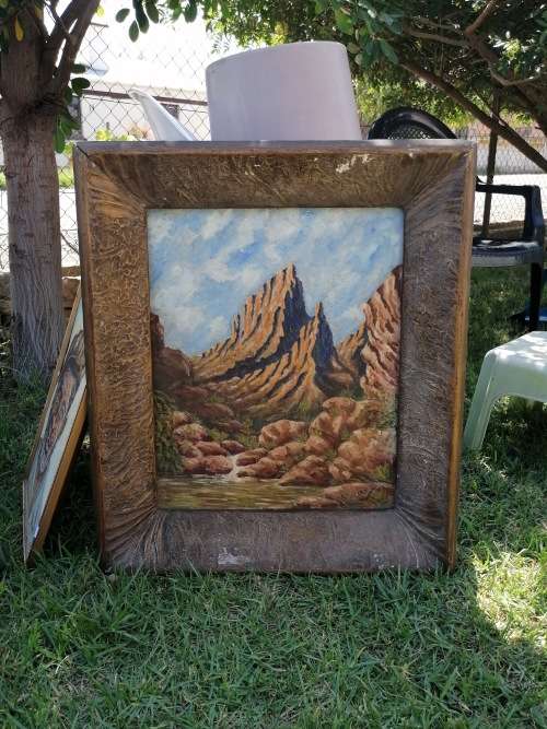 Antique framed painting as per picture