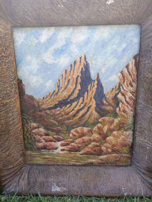 Antique framed painting as per picture