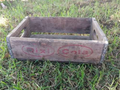 Vintage Dixie cola wood crate