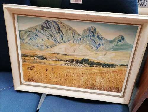 Lovely vintage painting by A. Makey 65cm x 47cm 54cm x 38cm