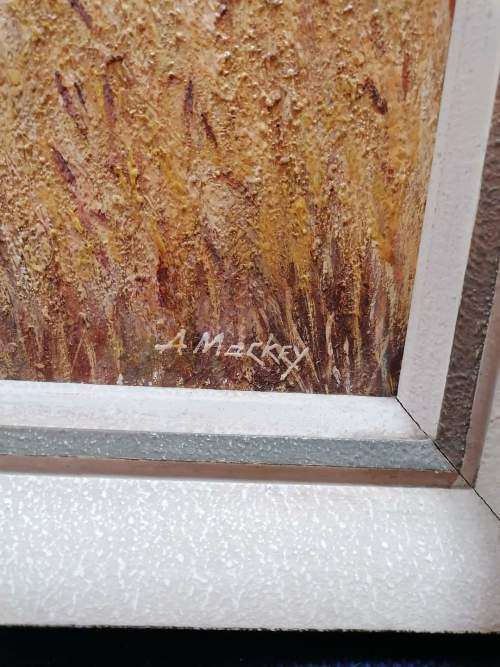 Lovely vintage painting by A. Makey 65cm x 47cm 54cm x 38cm