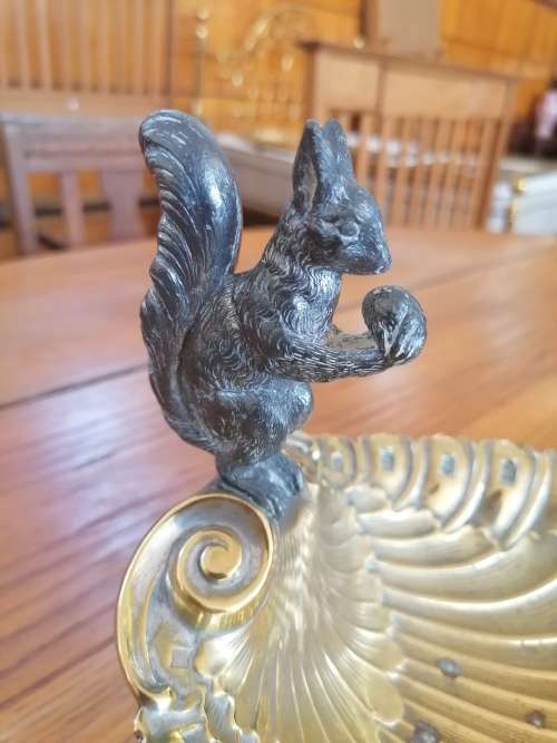 RARE WMF NUT BOWL SQUIRREL ART NOUVEAU 1910