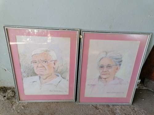STUNNING SET OF PASTEL DRAWINGS BY WELL KNOWN ROELOF ROSSOUW