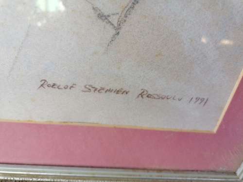 STUNNING SET OF PASTEL DRAWINGS BY WELL KNOWN ROELOF ROSSOUW
