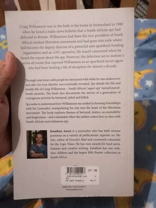 Spy - Uncovering Craig Williamson (Paperback) like new condition