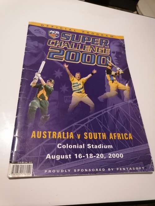 AUSTRALIA VS SOUTH AFRICA SIGNED CRICKET PROGRAMME
