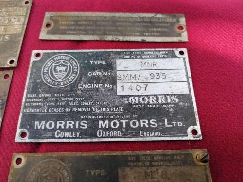 Old morris memrobilia