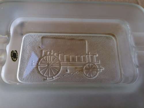 made in holland glass ashtray voortrekker  1938