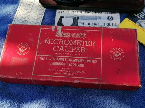 Starrett  MICROMETER CALIPER  MANUFACTURED BY  RE STAR COOL  THE L. S. STARRETT COMPANY LIMITED