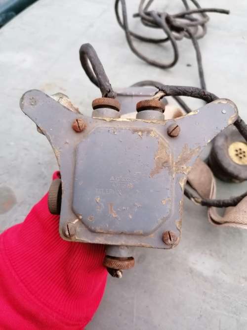 Rare find A Sound powered telephone unit. common use on naval ships