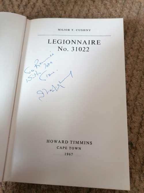 Signed Copy LEGIONNAIRE 31022 - TOM CUSHNY