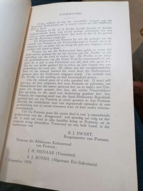 OU PRETORIA GUSTAV PRELLER 1938