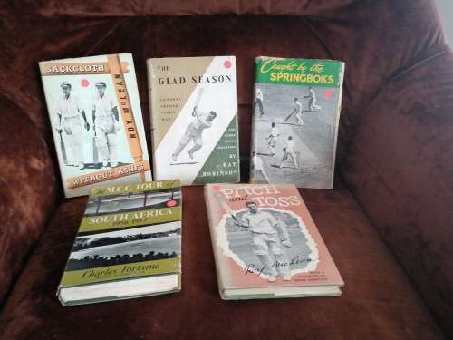 Collection of old first edition cricket books
