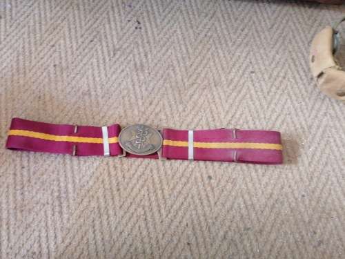 Straight sale SADF Medical services corps stable belt 110cm