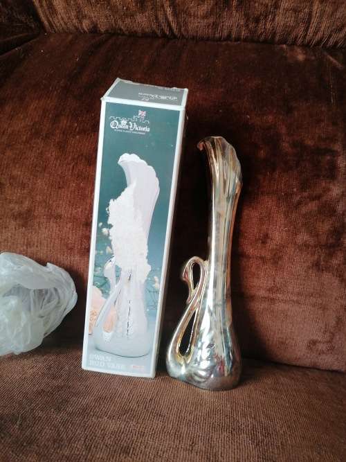 Vintage ONEIDA Silverplate SWAN BUD VASE 7` - Art Deco - Art Nouveau