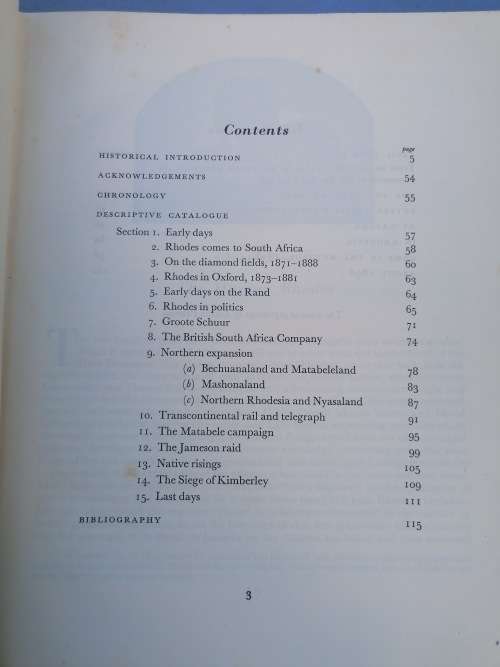 THE STORY OF CECIL RHODES CENTRAL AFRICAN RHODES CENTENARY EXHIBITION 1953