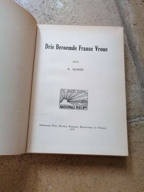 drie beroemde franse vroue deur A.Maree 1935