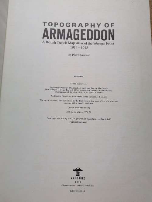 Topography of Armageddon: British Trench Map Atlas of the Western Front, 1914-18 Paperback