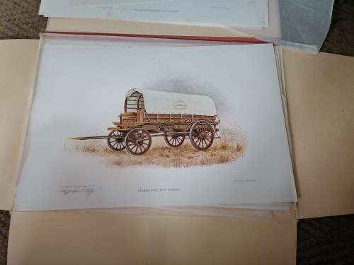 The World of the Wagon. A Set of Six signed Prints by  Jeff Huntley Limited edition