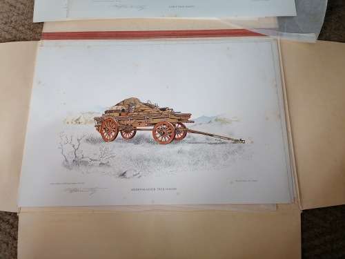 The World of the Wagon. A Set of Six signed Prints by  Jeff Huntley Limited edition