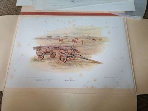 The World of the Wagon. A Set of Six signed Prints by  Jeff Huntley Limited edition