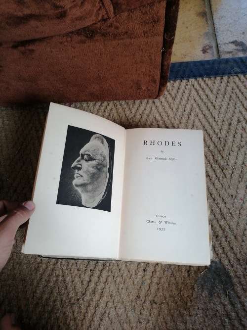 Rhodes  Sarah Gertrude Millin  Published by Chatto and Windus, 1933  News paper glued on first page