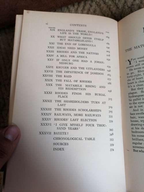 Rhodes  Sarah Gertrude Millin  Published by Chatto and Windus, 1933  News paper glued on first page